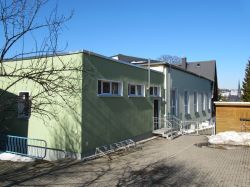 Sporthalle Mülsen St. Niclas Außenansicht